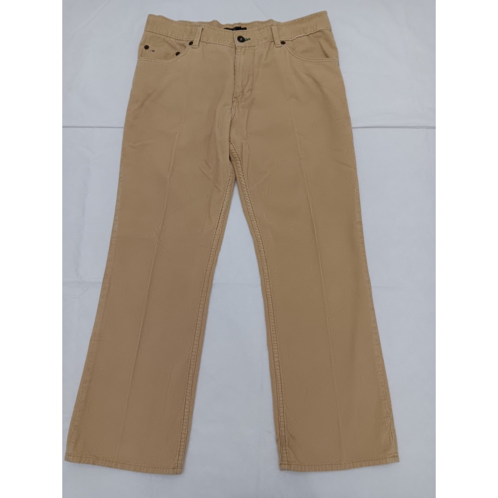 Tommy‎ Hilfiger Denim Men's Tan Corduroy Straight Leg Pants Khaki 38x30